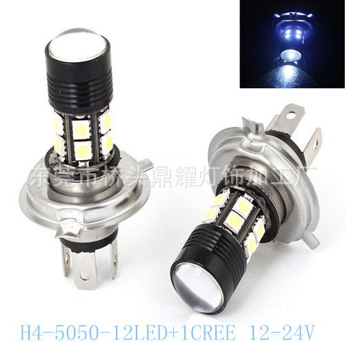 H4 LED霧燈12燈珠 CREE霧燈12-24V DC 帶透鏡摩托汽車改裝燈工廠,批發,進口,代購