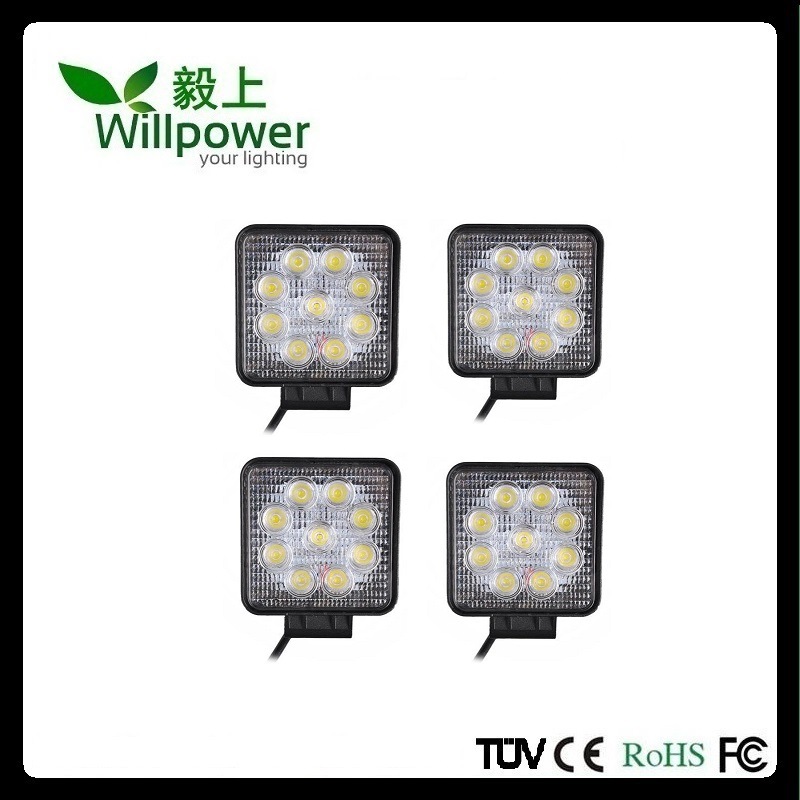 27w led12v射燈 工程機械大燈工作燈 9led工作燈越野車燈工廠,批發,進口,代購