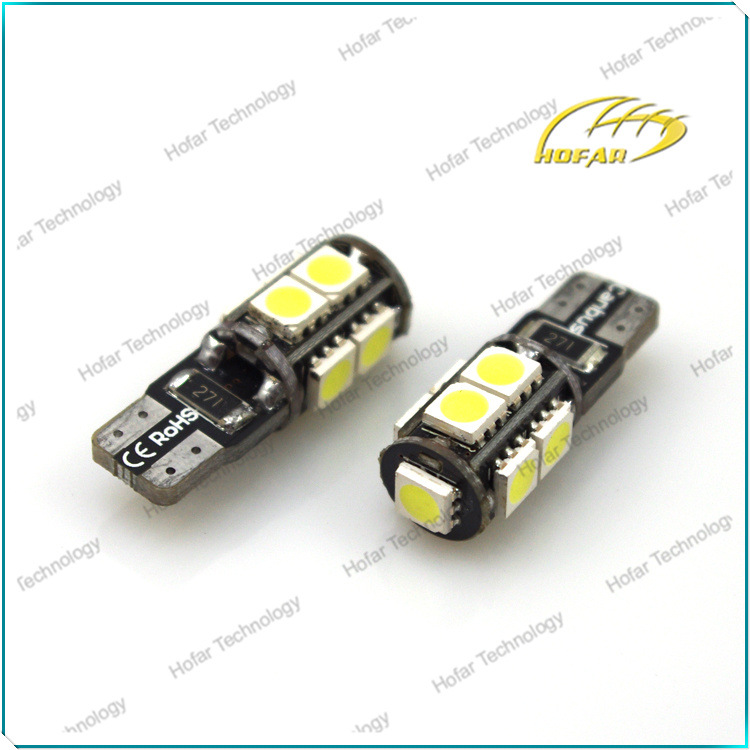 T10-9SMD Canbus無極性5050 12V LED示寬燈 牌照燈 閱讀燈 H09066工廠,批發,進口,代購