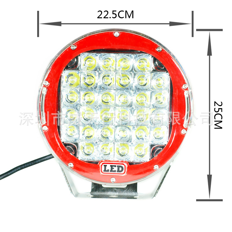 96W LED 工作燈 9英寸 CREE 探照燈 圓形大功率遠程射燈 工程車燈工廠,批發,進口,代購