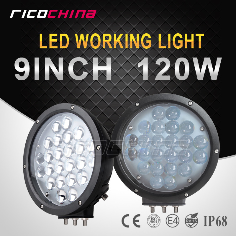 圓形聚光60W LED工作燈 CREE 透鏡越野車燈 7寸改裝射燈 工程燈工廠,批發,進口,代購