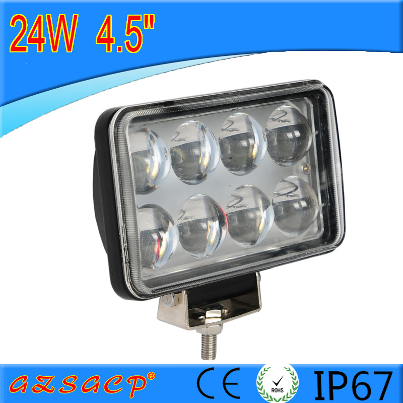 24W 8珠汽車LED工作燈 LED4.5寸汽車工程車探照遠射燈具 聚泛光燈工廠,批發,進口,代購