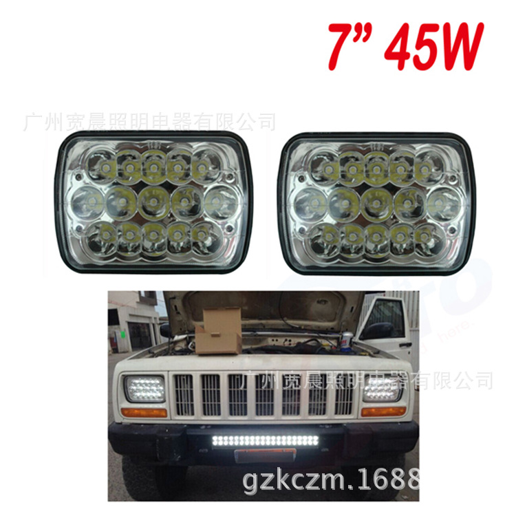 廠傢直銷7x6 7英寸45W LED工作燈大燈光 45WLED汽車大燈駕駛燈工廠,批發,進口,代購