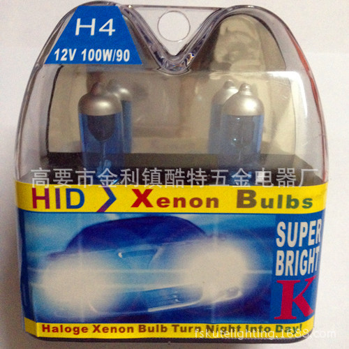 H4超白光12V100/90W鹵素燈汽車燈泡/M型塑料盒包裝超白光一對裝批發・進口・工廠・代買・代購