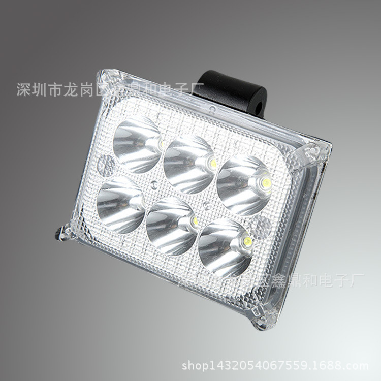 LED壓鑄方形六珠外置 12W 12-85V摩托車大燈 廠傢直銷工廠,批發,進口,代購