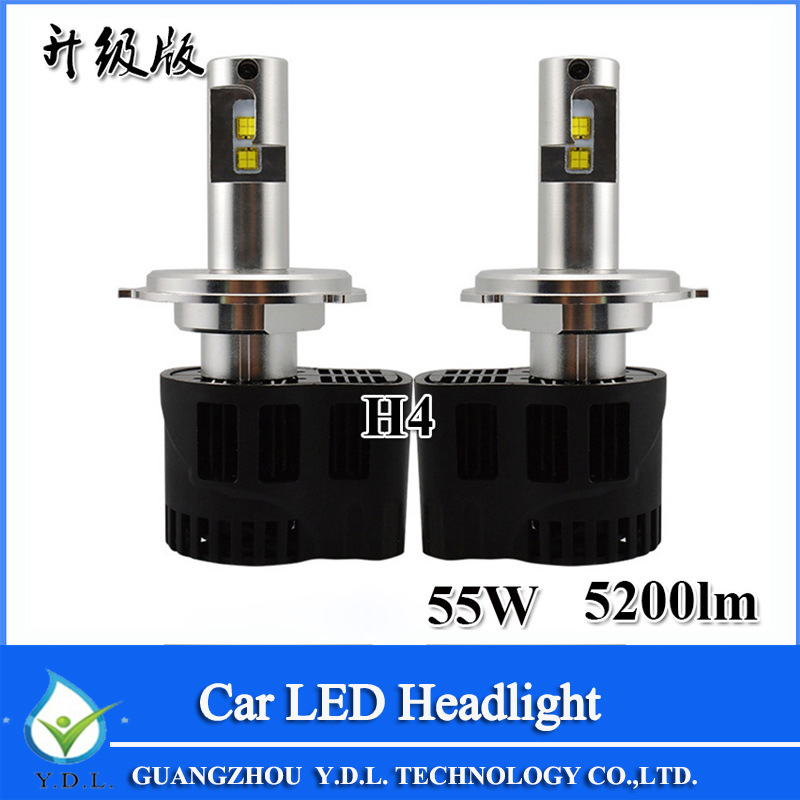 升級版LED汽車大燈H4 前大燈5200LM 進口光源55W ebay 外貿熱銷工廠,批發,進口,代購