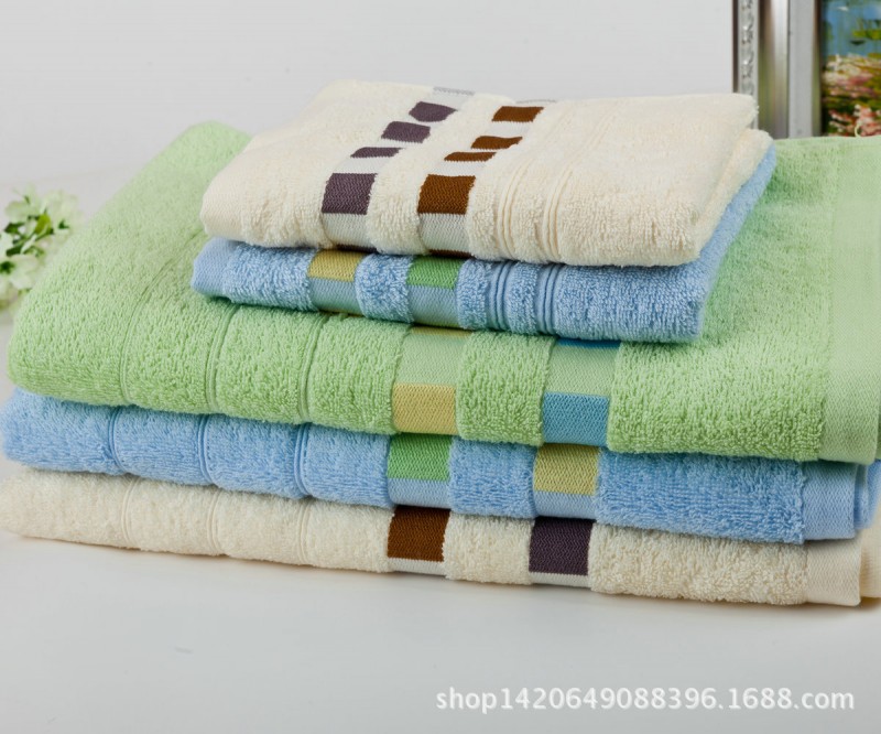 孚日潔玉正品 純棉雙色提花緞檔毛巾DB-003F-1 舒適毛巾批發工廠,批發,進口,代購