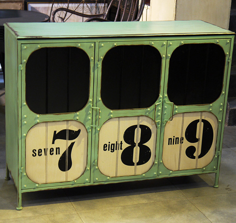 LOFT美式鄉村復古做舊工業風儲物櫃 創意鐵櫃咖啡廳展示櫃可定製工廠,批發,進口,代購