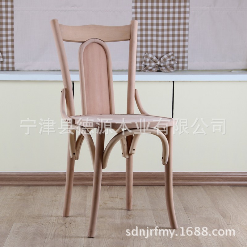 工廠批發  批發實木椅子白茬櫸木高檔酒店椅子咖啡椅子白坯可定製批發・進口・工廠・代買・代購