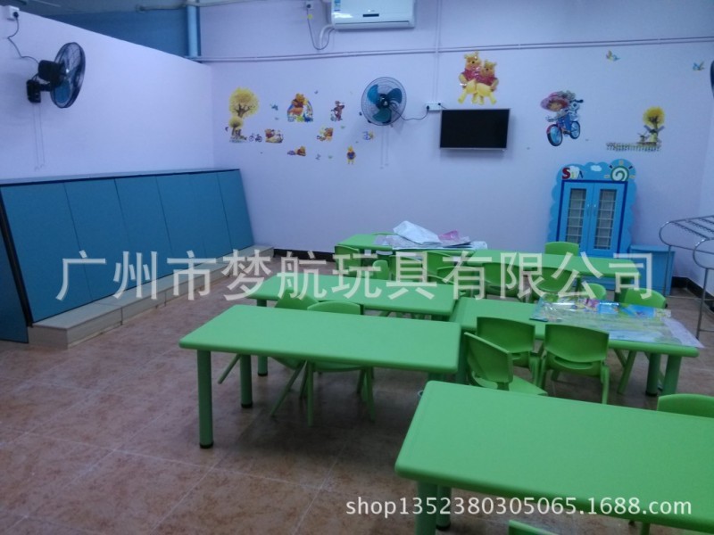 吉安幼兒園兒童桌塑料學習桌長方形六人桌課桌手工桌兒童桌椅工廠,批發,進口,代購