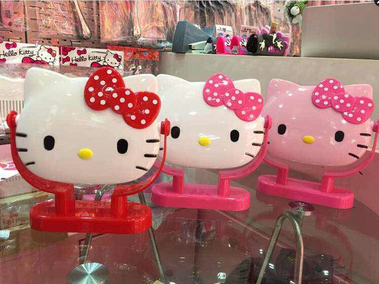 Hello Kitty 鏡子 梳妝臺式鏡子 浴室桌鏡旋轉化妝鏡工廠,批發,進口,代購