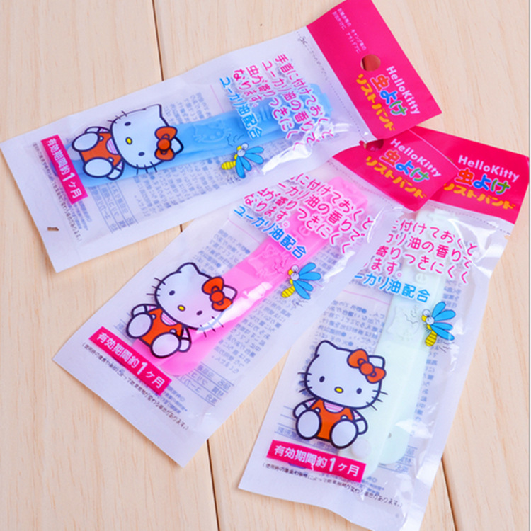 Hello Kitty驅蚊手環寶寶防蚊手鏈江湖熱銷地攤產品單條裝6g批發・進口・工廠・代買・代購