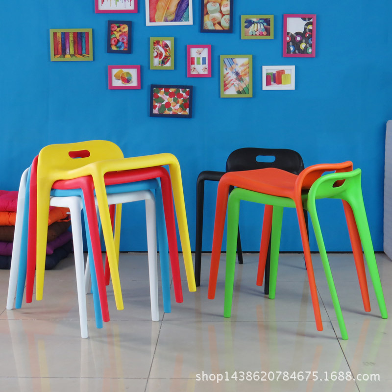 一件代發批發 餐椅塑料椅子塑料凳換鞋凳簡約凳子洽談休閒椅馬凳工廠,批發,進口,代購