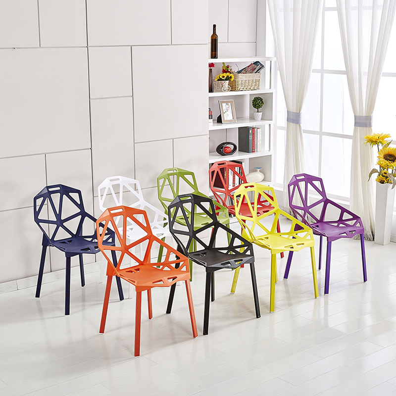 特價簡約現代塑料縷空椅辦公椅創意時尚餐椅幾何椅戶外休閒接待椅工廠,批發,進口,代購