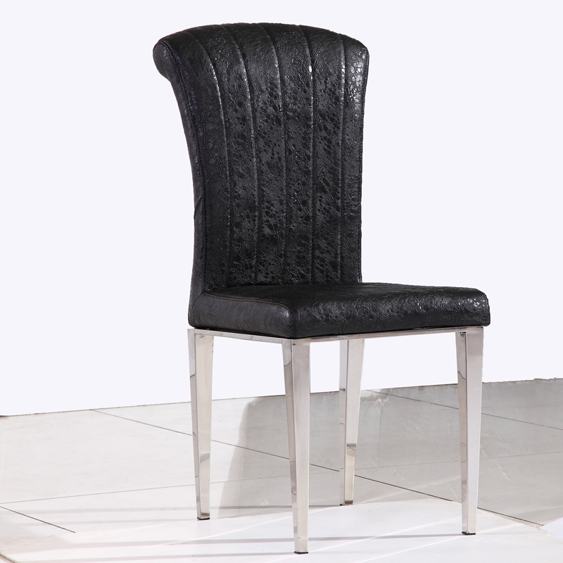 啟巢傢具 餐椅 現代簡約不銹鋼餐椅 酒店客廳金屬皮革椅子 直銷工廠,批發,進口,代購
