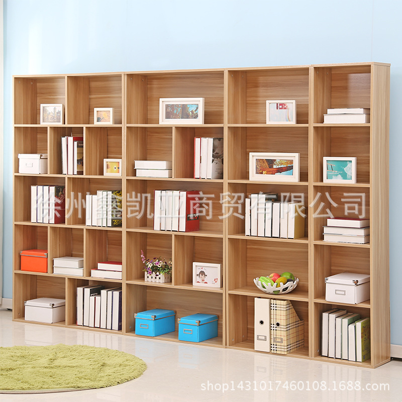 廠傢批發置物書架簡易宜傢櫃子自由組合木質自由組合書櫃包郵定製批發・進口・工廠・代買・代購