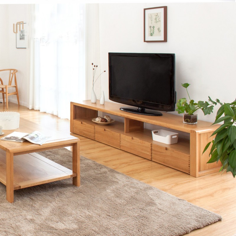 傢用實木電視櫃1.8/2米帶抽實木客廳電視櫃多功能視聽櫃組合定製工廠,批發,進口,代購