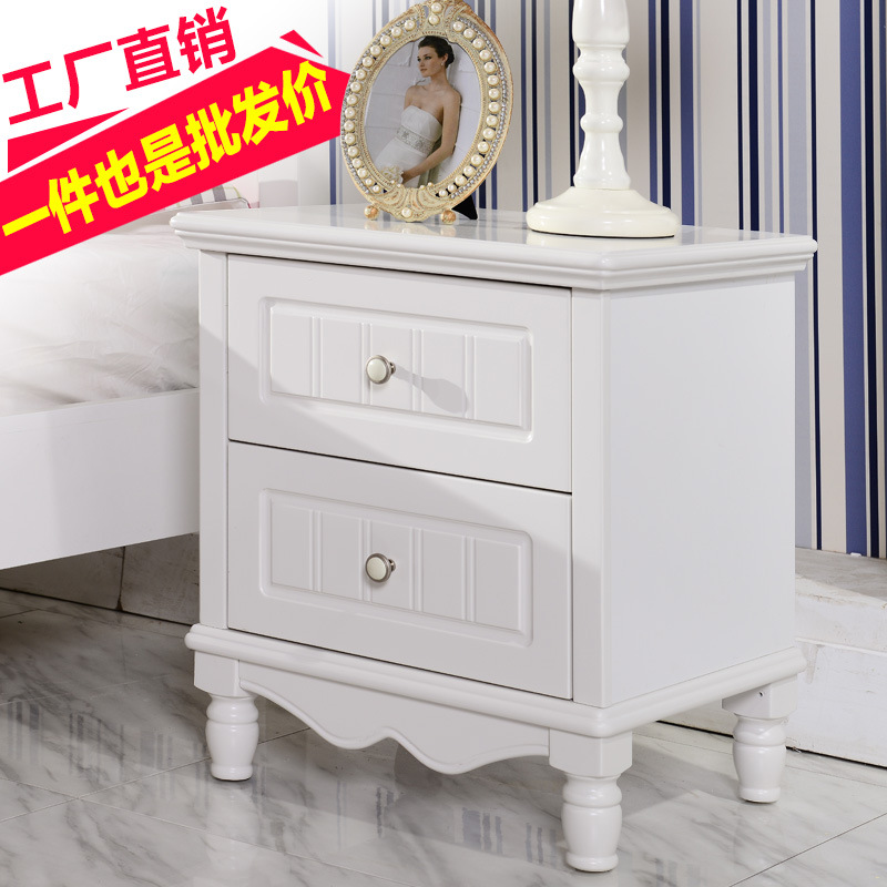 省空間傢具白色床頭櫃實木 簡約韓式風格 收納床邊櫃淘寶特價批發工廠,批發,進口,代購