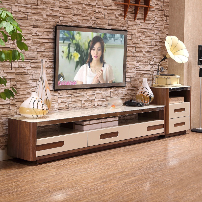 客廳簡約電視櫃組合 木皮鏤空電視櫃 超白鋼化玻璃3抽屜電視櫃工廠,批發,進口,代購