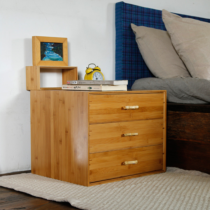 床頭櫃簡約現代竹製簡易實木臥室儲物櫃鬥櫃床邊櫃收納櫃子工廠,批發,進口,代購