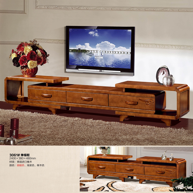 全實木地櫃 橡木電視櫃 可伸縮影視櫃  1.8米至2.4米工廠,批發,進口,代購
