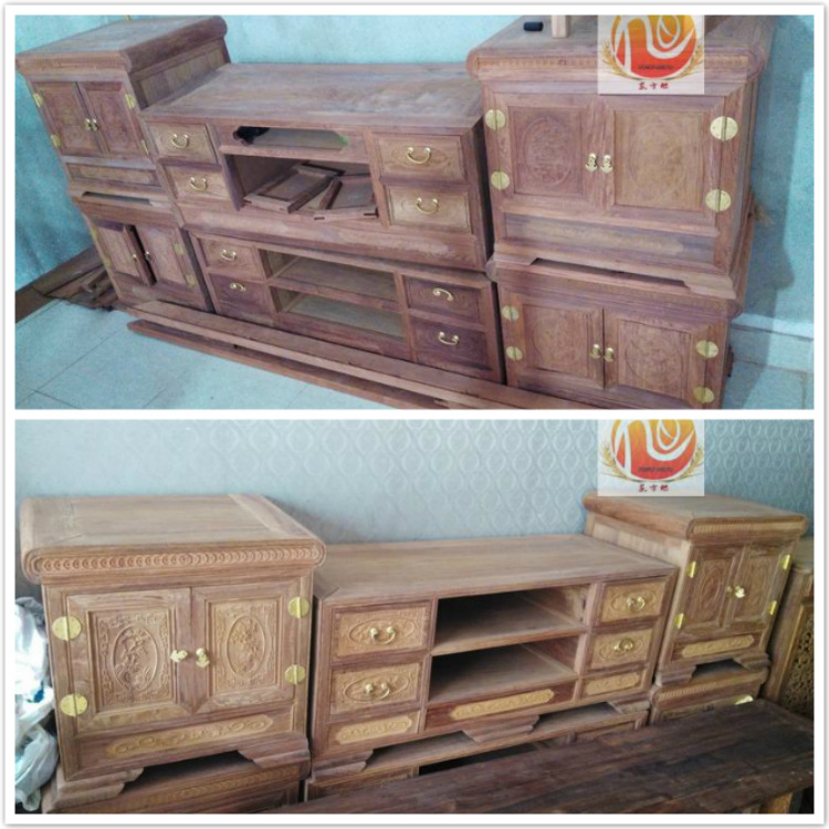 正宗越南紅木工藝品 緬甸花梨木電視櫃 原木電視桌 組合三件套工廠,批發,進口,代購