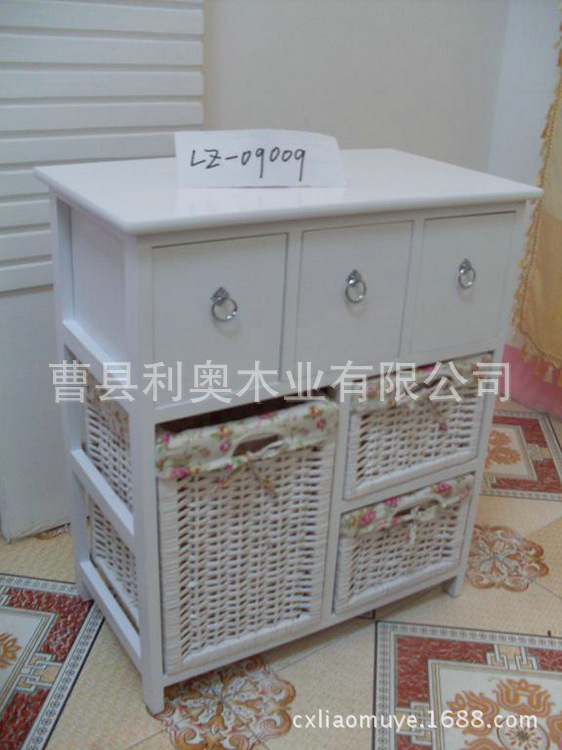 大量生產 韓式柳編櫃子白色六抽櫃 規格多種 質量保證工廠,批發,進口,代購