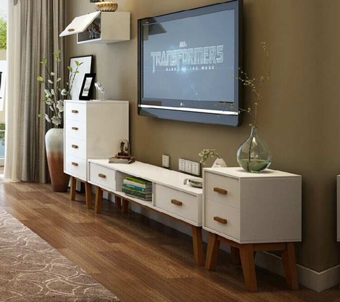 電視櫃白色烤漆實木組合創意宜傢現代客廳 簡約北歐風格電視地櫃批發・進口・工廠・代買・代購