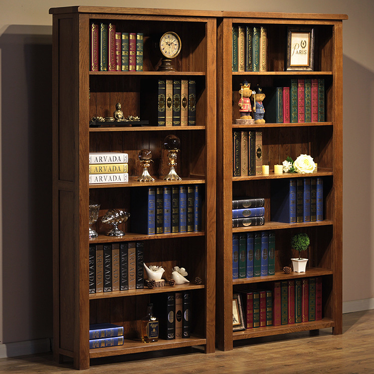 【好木傢具】 書櫃 書房傢具 田園風格 美式木質 全實木六層單個批發・進口・工廠・代買・代購
