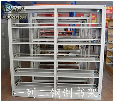 廠傢直銷學校圖書館用鋼製木護板書架精品書架雙麵雙柱麵書架工廠,批發,進口,代購