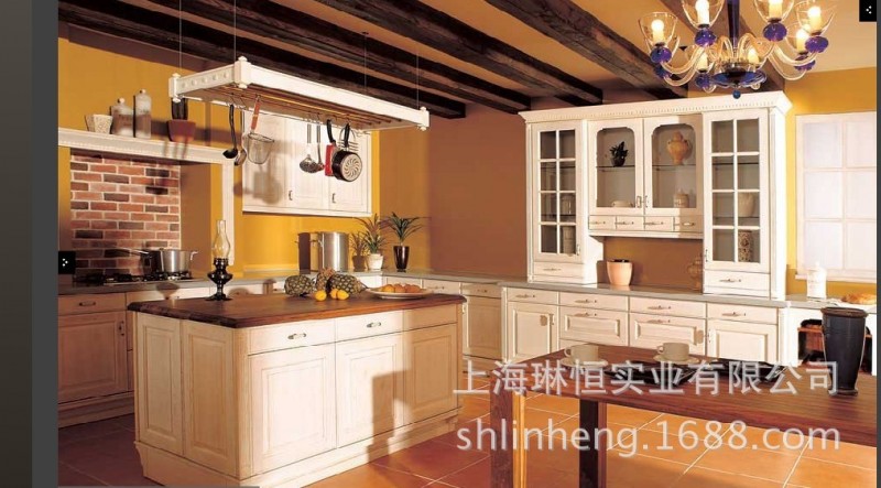 上海整體廚房定製 美國紅橡實木  簡歐風格 設計安裝 廠傢直銷批發・進口・工廠・代買・代購