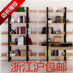 宜傢特價書架置物架簡易客廳創意隔板簡約鋼木書架組合展示架書櫃批發・進口・工廠・代買・代購