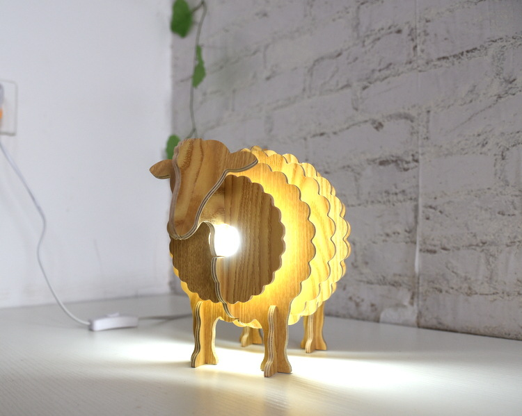 綿羊臺燈動物造型創意傢具木質臺燈個性擺設廠傢直銷辦公用品工廠,批發,進口,代購