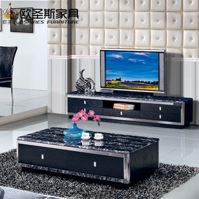 歐聖斯傢具現代時尚茶幾電視櫃 搭配沙發 客廳 大理石儲物功能C61工廠,批發,進口,代購