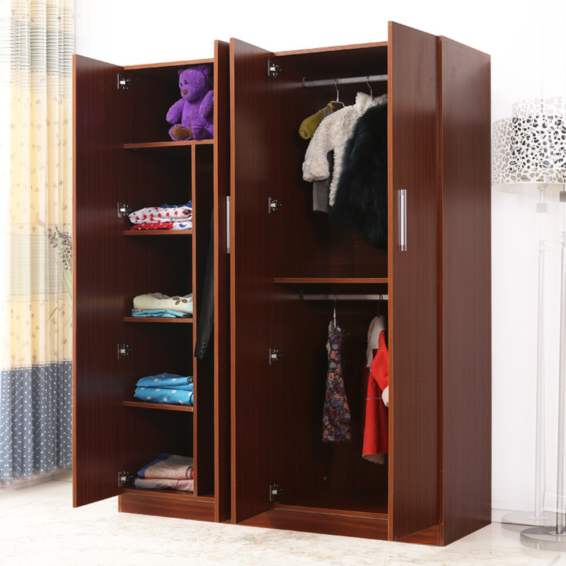 簡易實木質板式2 3 4門衣櫃大容量儲物櫃兒童衣櫥陽臺組合櫃工廠,批發,進口,代購