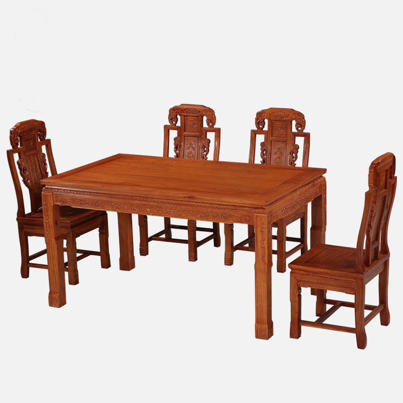 紅木餐桌 非洲花梨木傢具 象頭如意餐桌 長方形實木餐桌 一桌六椅批發・進口・工廠・代買・代購