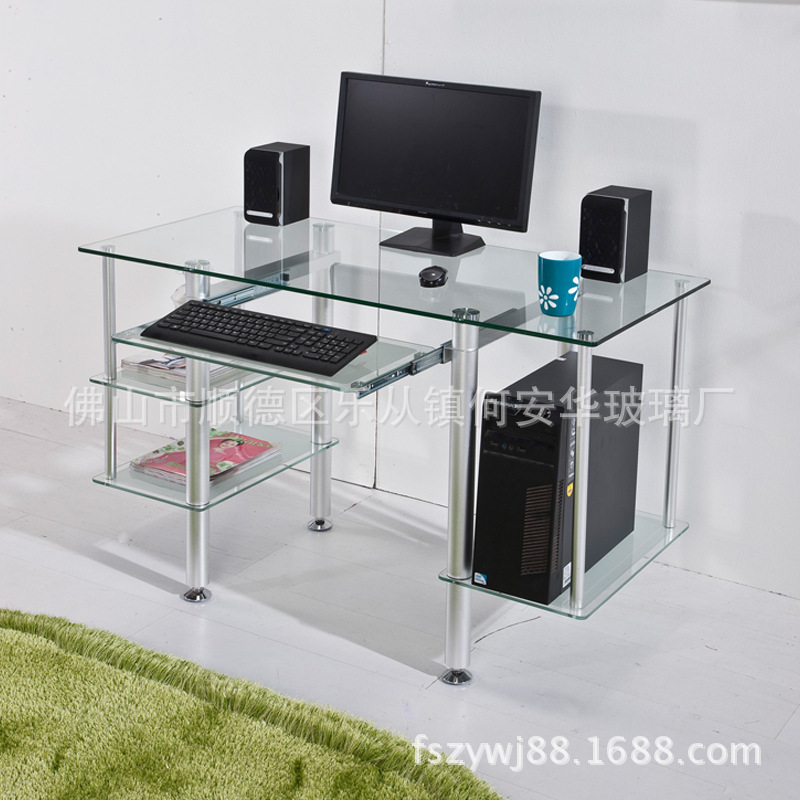 E-24  新款鋼化玻璃臺式傢用電腦桌電腦臺辦公桌學生電腦桌批發・進口・工廠・代買・代購