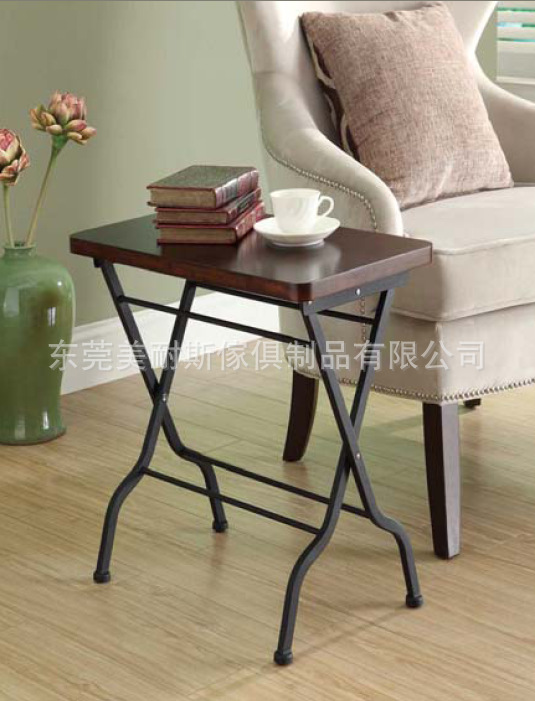 廠傢直銷 美耐斯傢具製品 美式鐵藝玄關桌邊桌茶幾折疊桌119209工廠,批發,進口,代購
