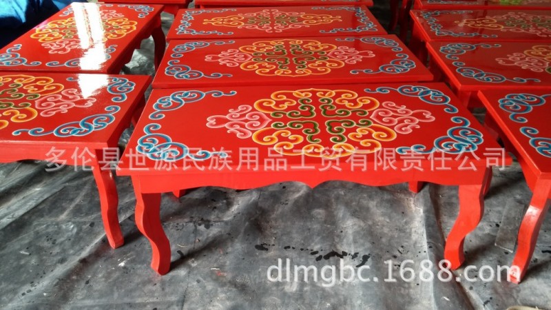 蒙古族傳統傢具，純正手工彩繪蒙古桌子 仿古桌子工廠,批發,進口,代購