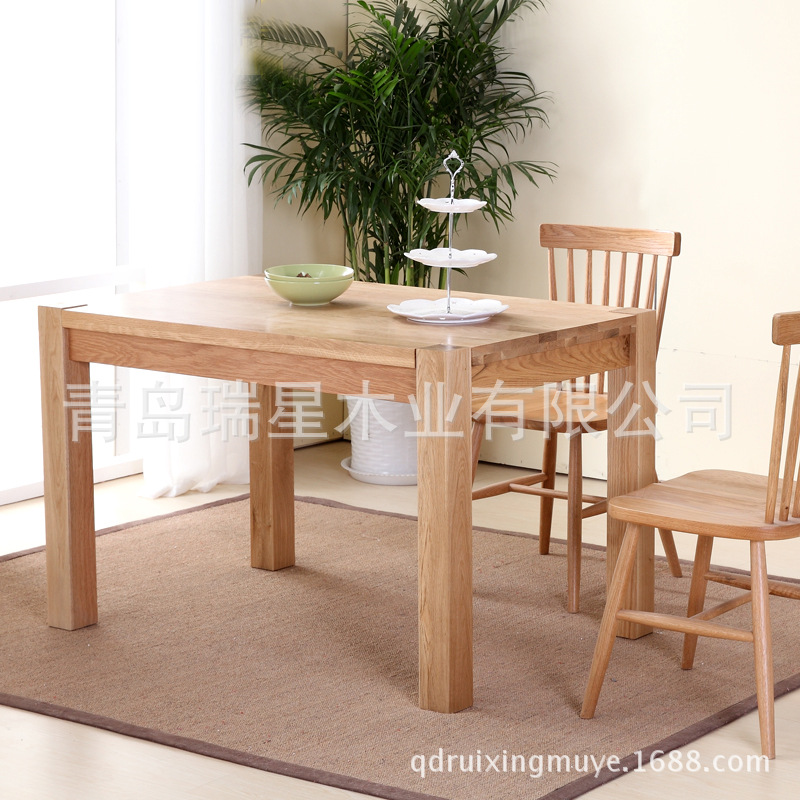 純實木簡約餐桌椅組合吃飯桌子北歐原木白橡木傢具餐桌飯桌批發・進口・工廠・代買・代購