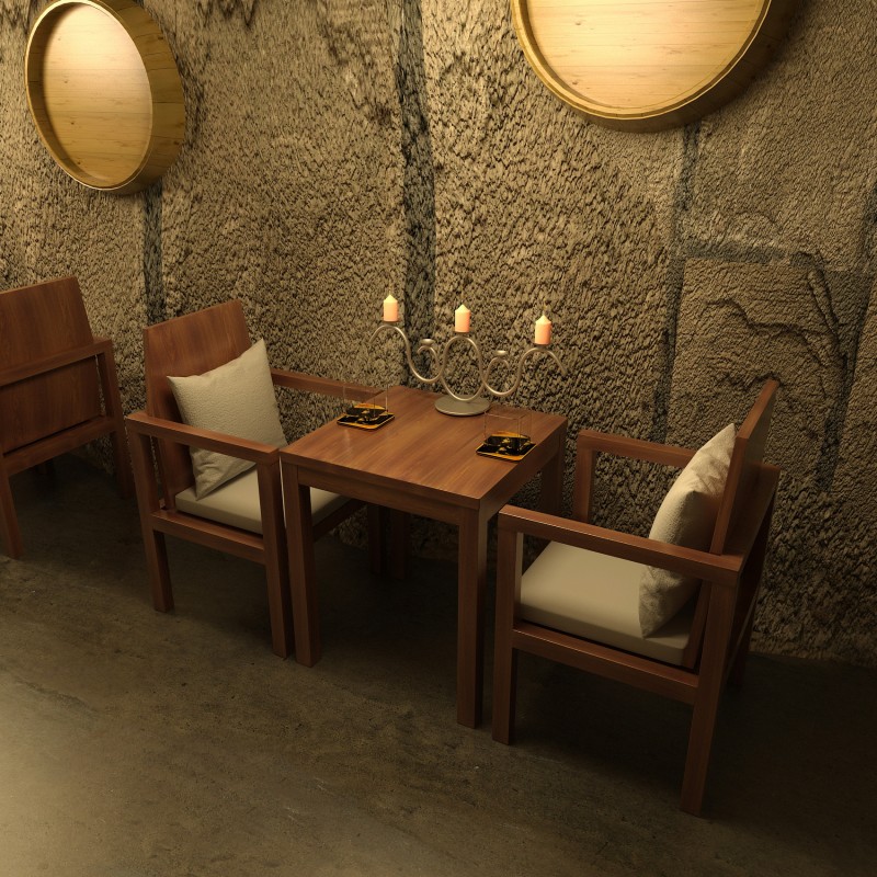 地中海餐桌實木餐廳酒吧 咖啡廳做舊復古甜品奶茶店桌椅組合促銷批發・進口・工廠・代買・代購