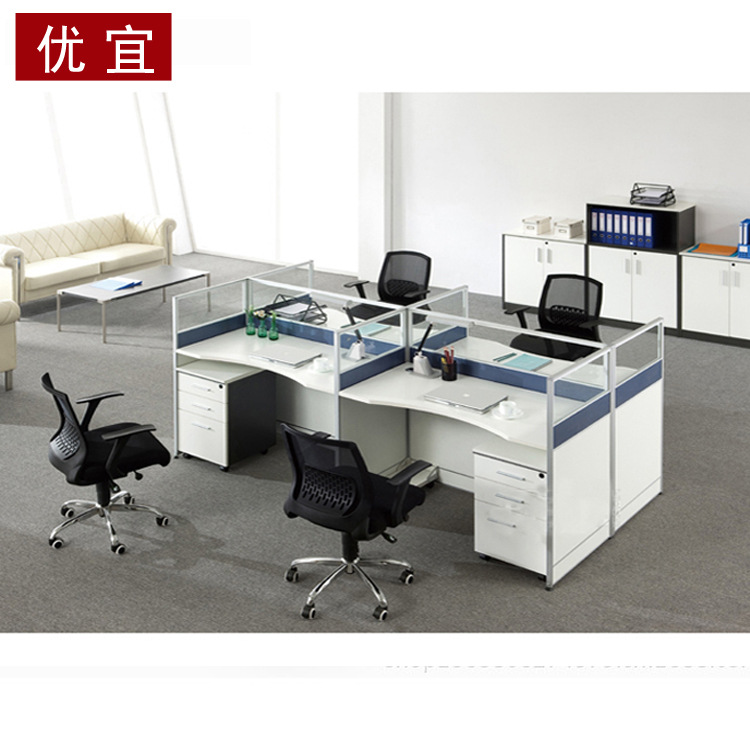 上海辦公傢具廠傢 四人桌組合 辦公卡位 屏風電腦桌批發・進口・工廠・代買・代購