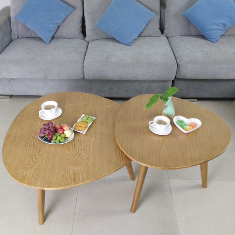 簡約宜傢實木桌子北歐茶幾小戶型圓三角幾咖啡桌日式沙發邊幾角幾批發・進口・工廠・代買・代購