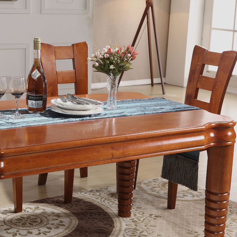 實木橡木餐桌椅組合長方形4/6人吃飯桌子現代中式傢具 廠傢直銷批發・進口・工廠・代買・代購