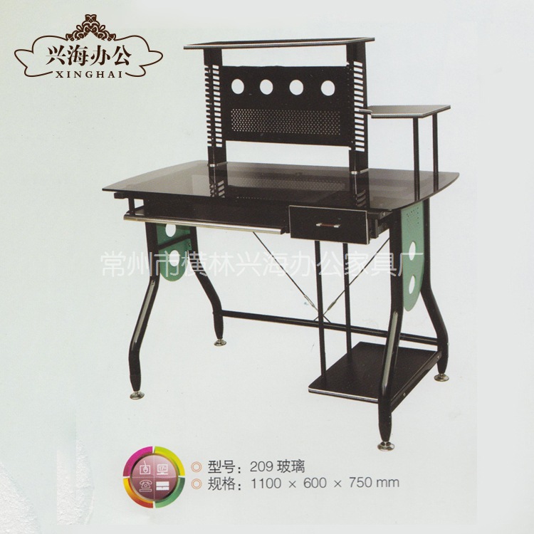 簡約現代高品質臺式電腦桌 209玻璃鋼琴麵傢用電腦桌 廠傢直銷批發・進口・工廠・代買・代購