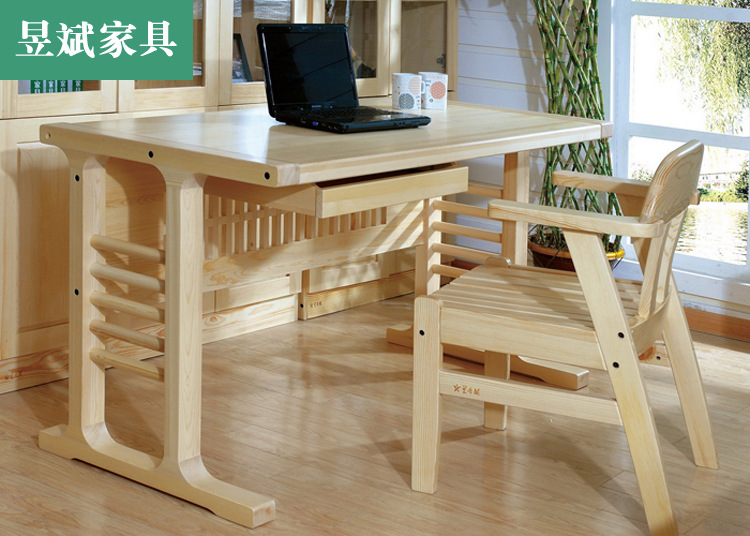 純實木電腦桌 兒童書桌 學習桌椅 寫字臺 松木傢用辦公電腦桌批發批發・進口・工廠・代買・代購