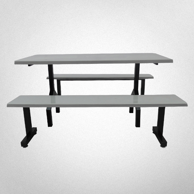 廠傢供應 簡約玻璃鋼餐條凳桌椅 6人座學生食堂分體條凳 可定製工廠,批發,進口,代購