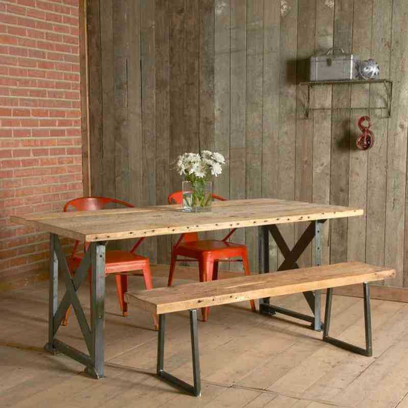 歐式復古鐵藝餐桌實木書桌 北歐原木咖啡茶餐廳桌椅長凳配套組合批發・進口・工廠・代買・代購