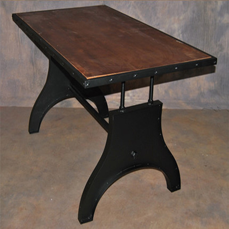新款美式鄉村實木餐桌椅 復古做舊工業風格餐桌椅組合 辦公室桌子工廠,批發,進口,代購