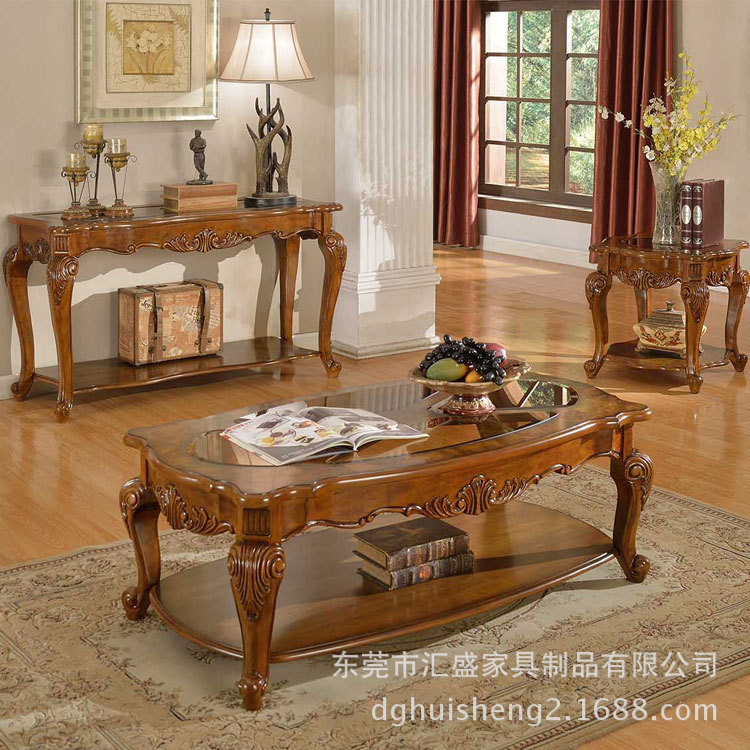 HSC1605歐式實木傢具茶幾桌 背幾/玄關組合套裝 工廠直銷 可定製工廠,批發,進口,代購